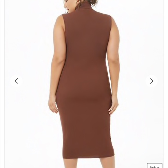 Chocolate Turtle Neck Dress - Picture 3 of 4